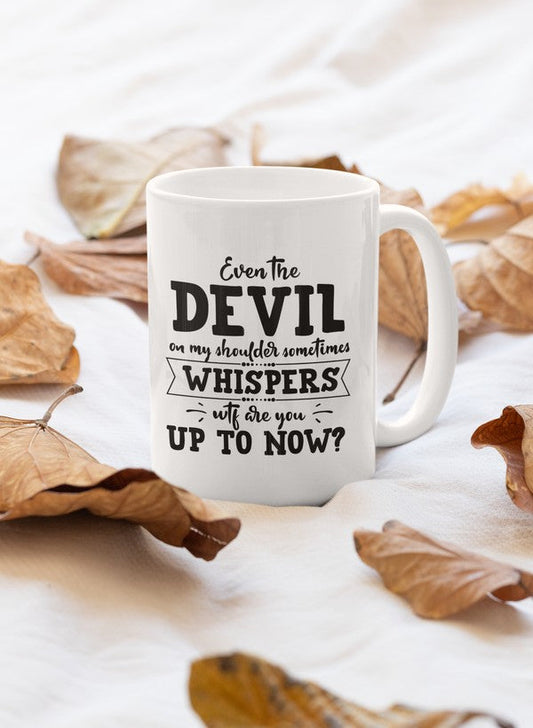 Devil on My Shoulder Mug - One Color / One Size - Home & Garden - Kitchen Dining & Bar - Coffeeware