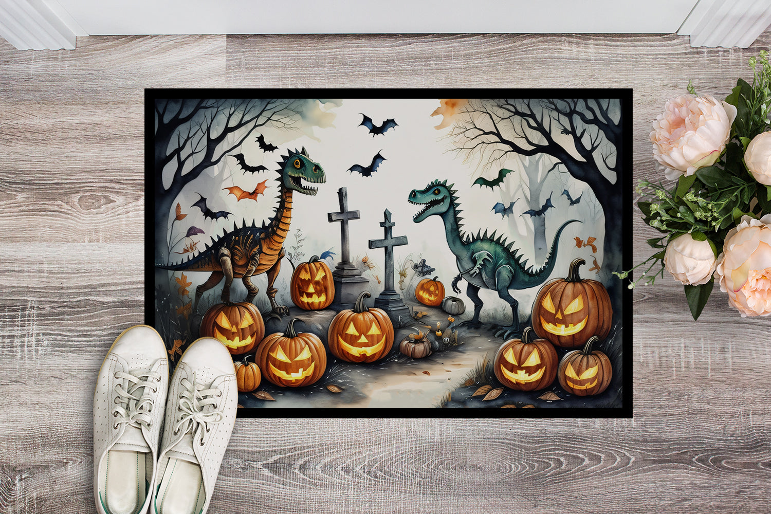 Dinosaurs Spooky Halloween Doormat - One Color / One Size - Home & Garden - Home Textile - Carpets & Rugs