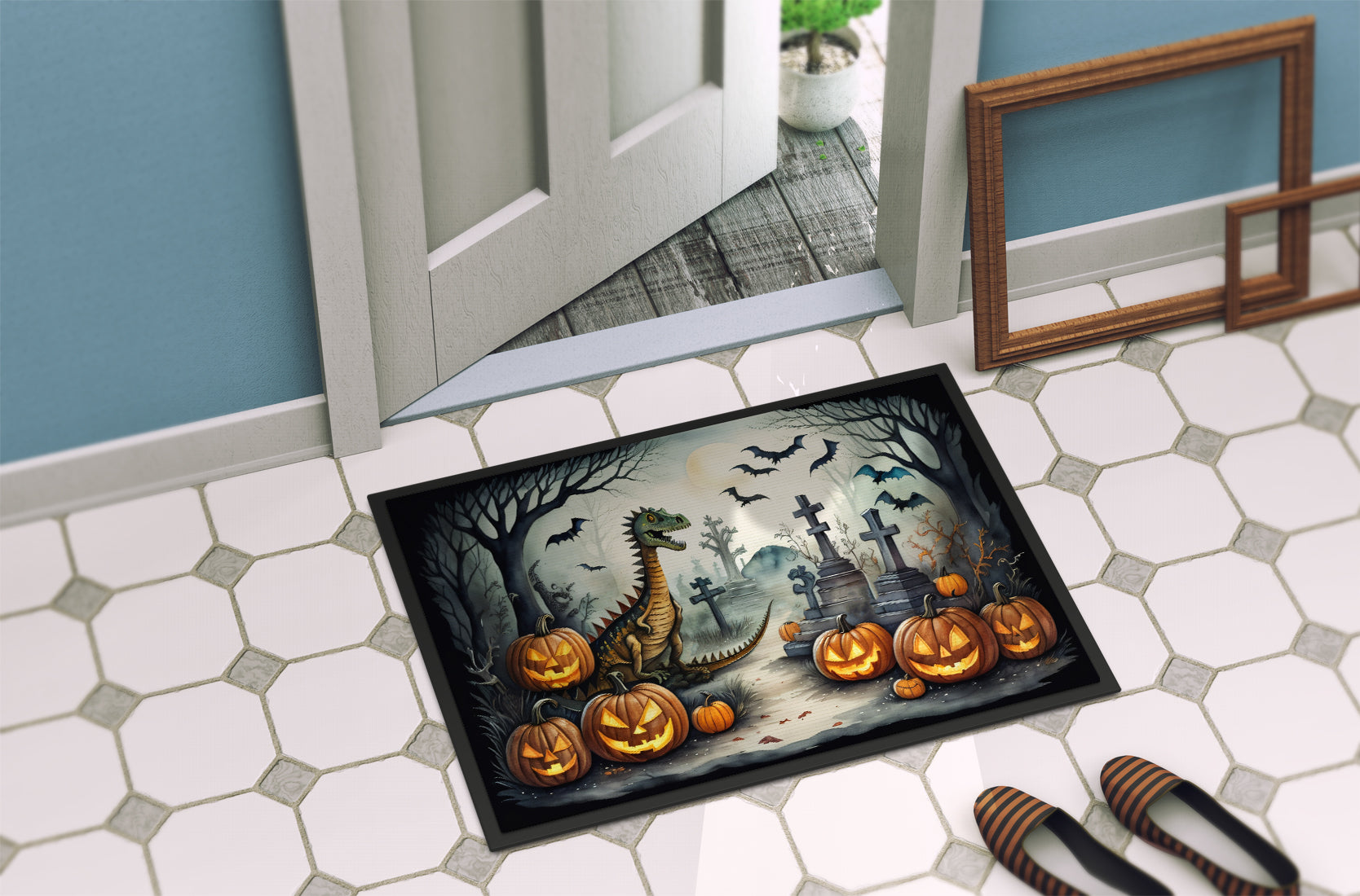 Dinosaurs Spooky Halloween Doormat - One Color / One Size - Home & Garden - Home Textile - Carpets & Rugs
