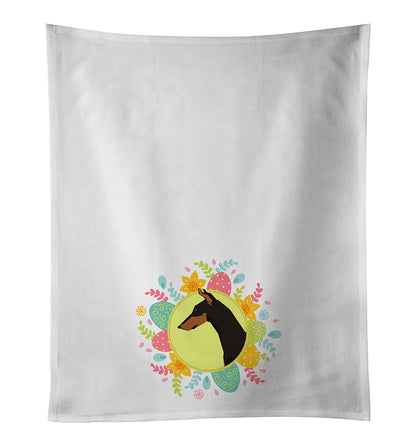 Doberman Pinscher Easter Kitchen Towel Set of 2 - One Color / One Size - Home & Garden - Home Textile - Towels