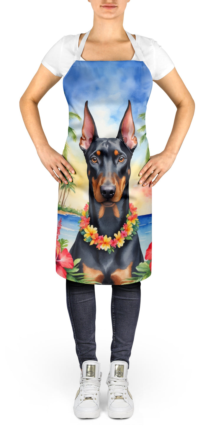 Doberman Pinscher Luau Apron - One Color / One Size - Home & Garden - Kitchen Dining & Bar - Table Decoration &