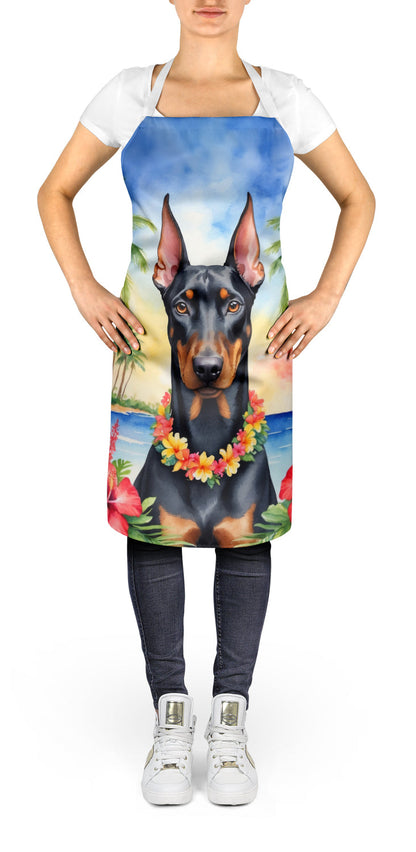 Doberman Pinscher Luau Apron - One Color / One Size - Home & Garden - Kitchen Dining & Bar - Table Decoration &