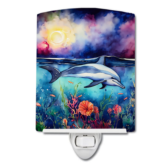 Dolphin Ceramic Night Light - One Color / One Size - Home & Garden - Home Improvement - Lights & Lighting - Night Lights