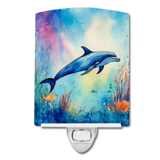 Dolphin Ceramic Night Light - One Color / One Size - Home & Garden - Home Improvement - Lights & Lighting - Night Lights