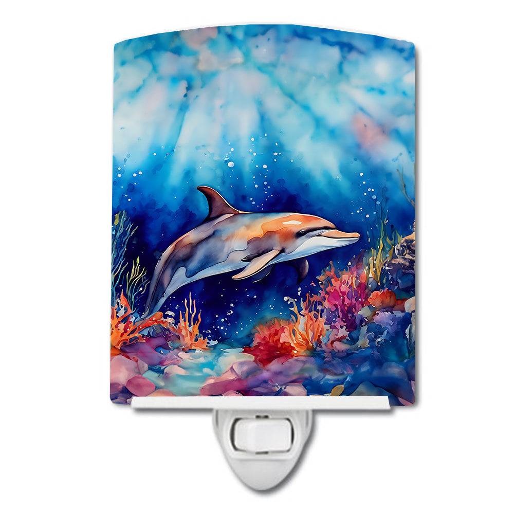 Dolphin Ceramic Night Light - One Color / One Size - Home & Garden - Home Improvement - Lights & Lighting - Night Lights