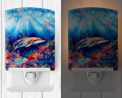 Dolphin Ceramic Night Light - One Color / One Size - Home & Garden - Home Improvement - Lights & Lighting - Night Lights