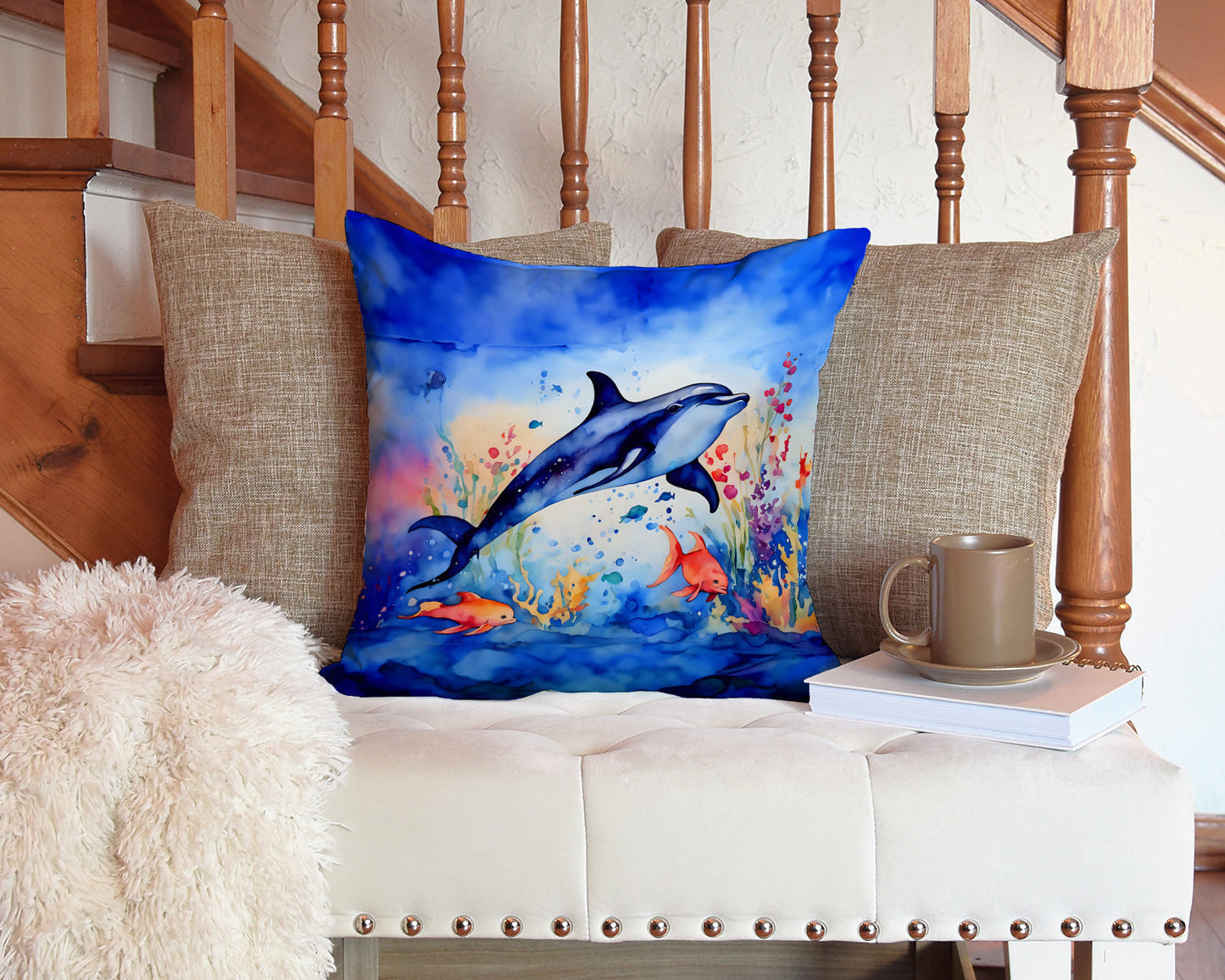 Dolphin Throw Pillow - One Color / One Size - Home & Garden - Home Textile - Pillows