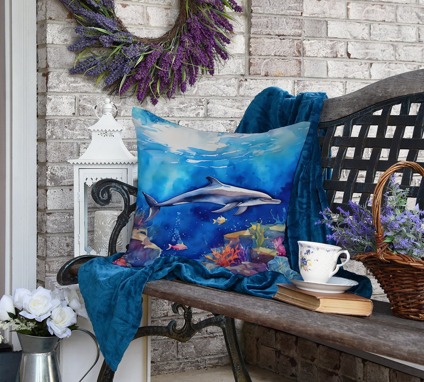 Dolphin Throw Pillow - One Color / One Size - Home & Garden - Home Textile - Pillows
