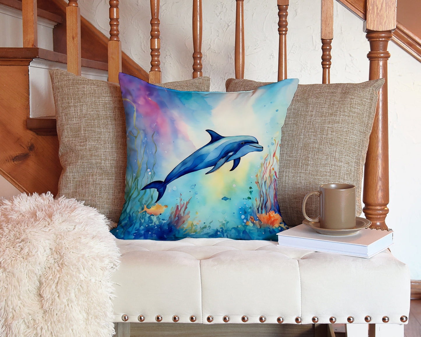 Dolphin Throw Pillow - One Color / One Size - Home & Garden - Home Textile - Pillows