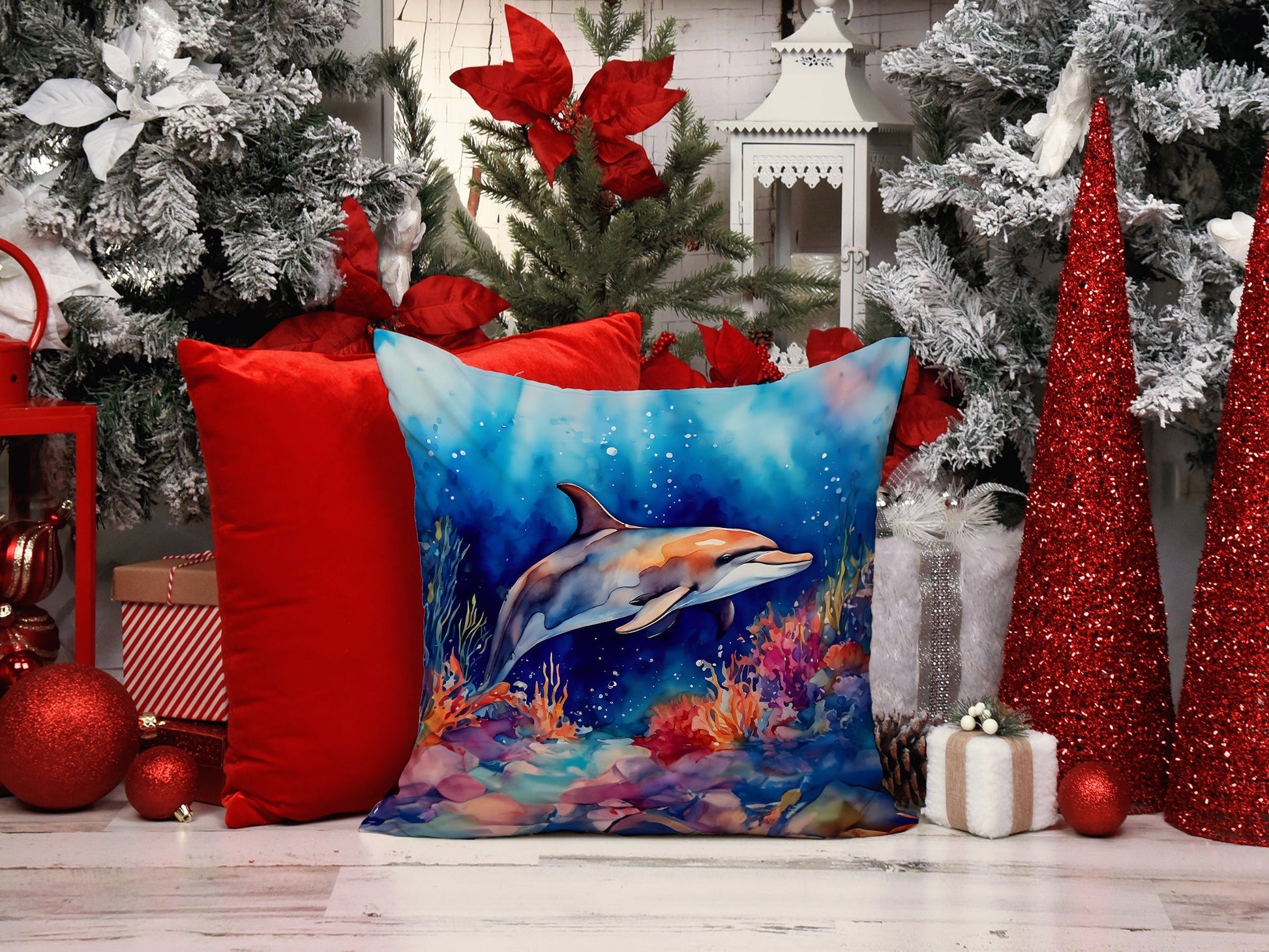 Dolphin Throw Pillow - One Color / One Size - Home & Garden - Home Textile - Pillows