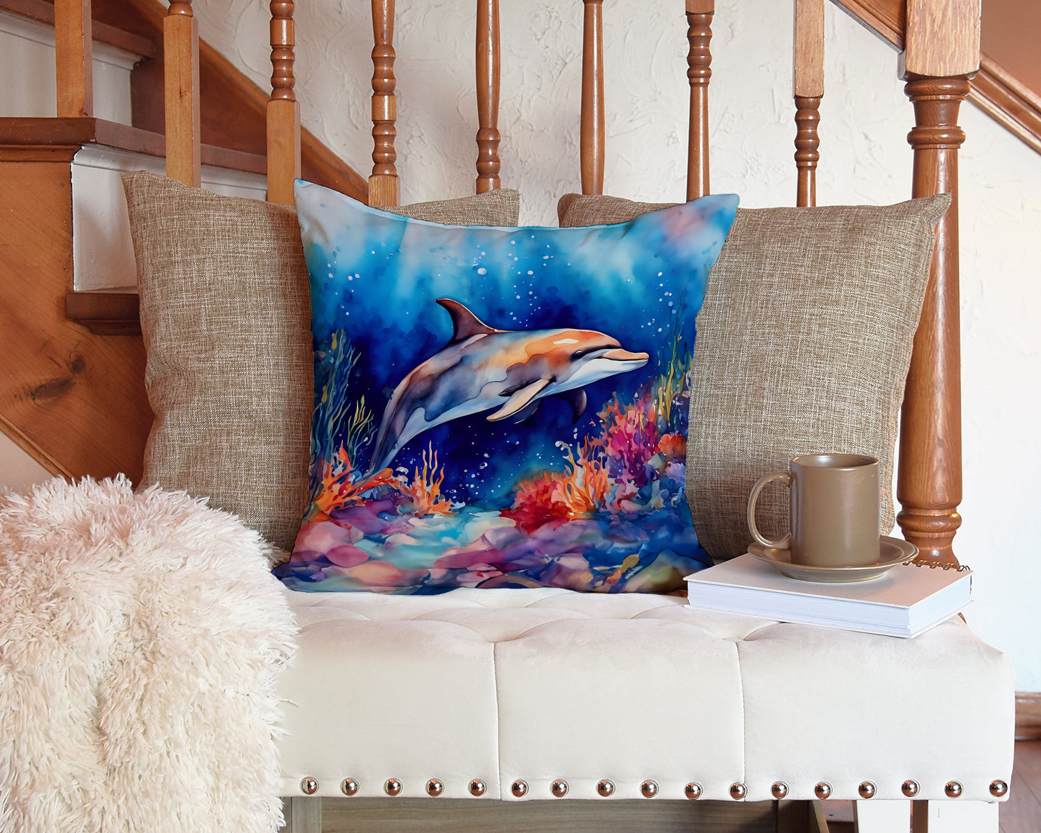 Dolphin Throw Pillow - One Color / One Size - Home & Garden - Home Textile - Pillows