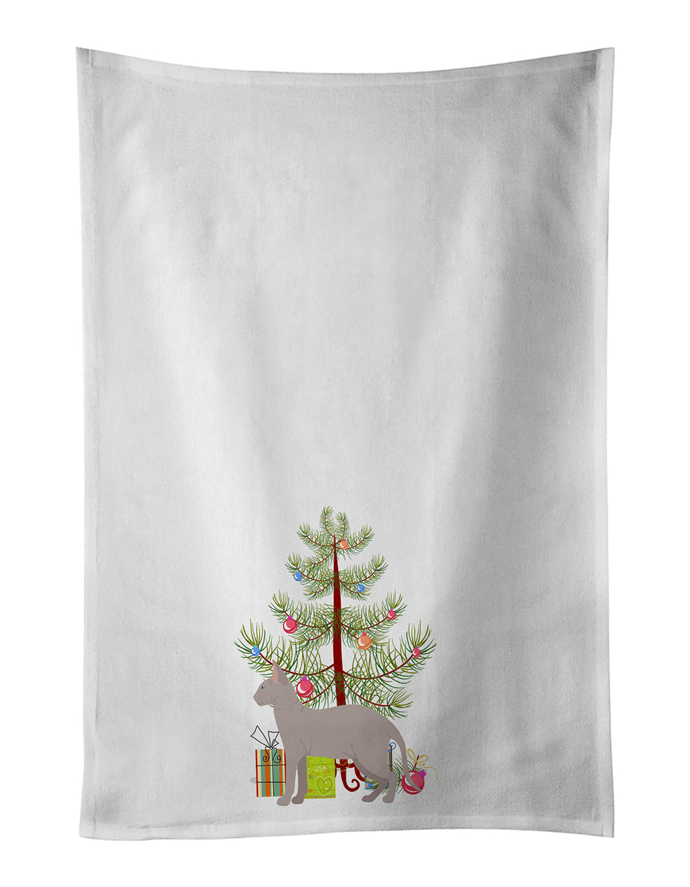 Don Sphynx Cat Christmas Kitchen Towel Set of 2 - One Color / One Size - Home & Garden - Home Textile - Towels