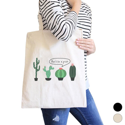 Don’t Be a Prick Cactus Canvas Shoulder Tote Bag - Bags & Luggage - Women’s Bags