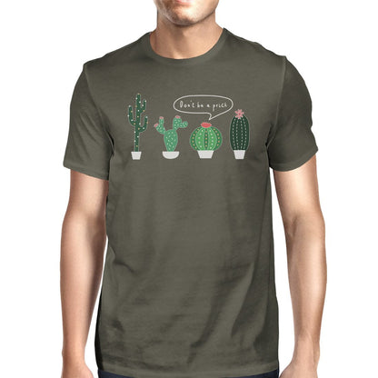 Don’t Be a Prick Cactus Mens Casual Relaxed Comical T-Shirt for Him - Cool Grey / Small - Men’s Fashion - Men’s