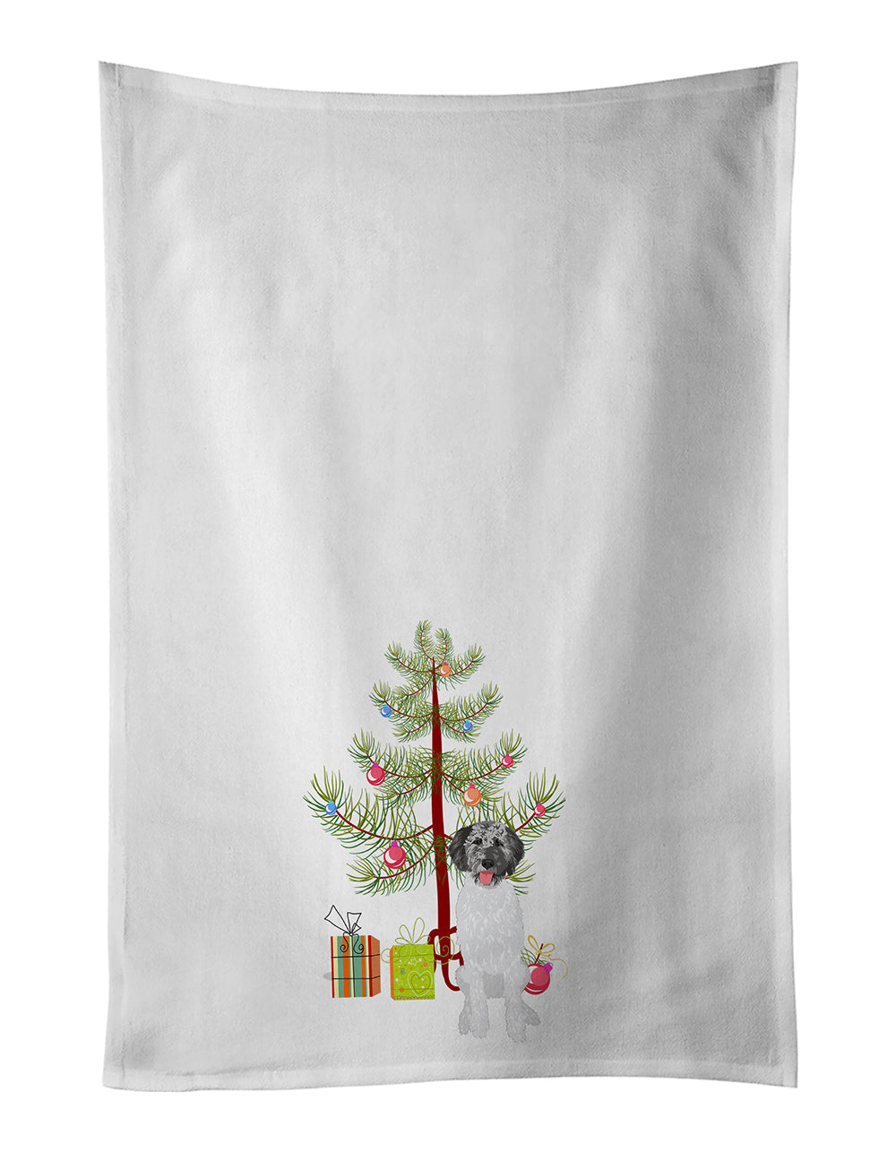 Doodle Silver #3 Christmas Kitchen Towel Set of 2 - One Color / One Size - Home & Garden - Home Textile - Towels