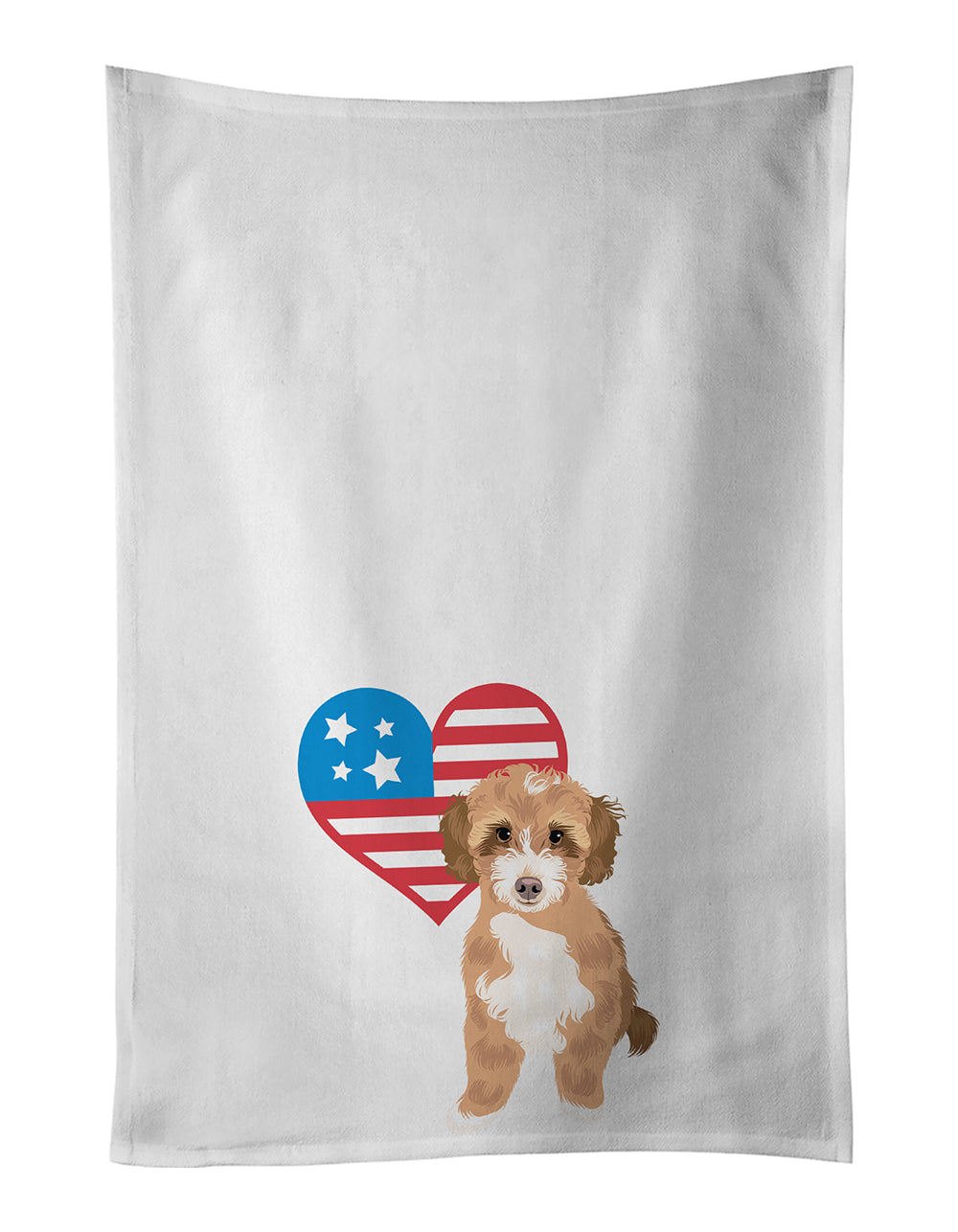 Doodle Tricolor #2 Patriotic Kitchen Towel Set of 2 - One Color / One Size - Home & Garden - Home Textile - Towels