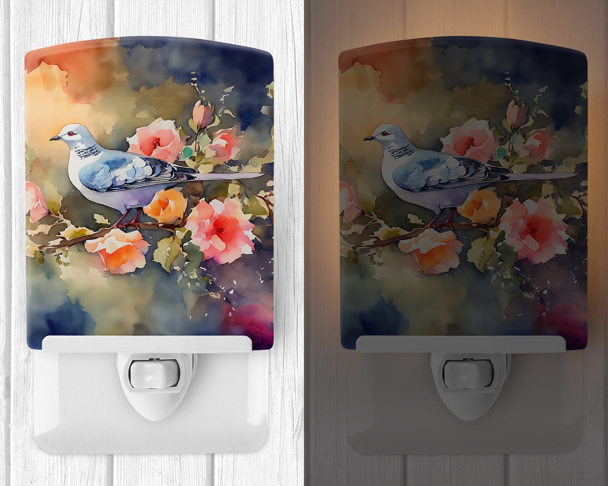 Dove Ceramic Night Light - One Color / One Size - Home & Garden - Home Improvement - Lights & Lighting - Night Lights