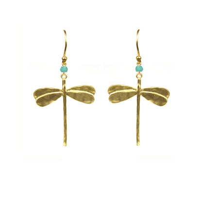 Dragonfly Amazonite Earrings - One Color / One Size - Jewelry & Accessories - Earrings - Drop Earrings