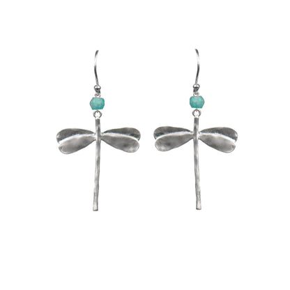 Dragonfly Amazonite Earrings - One Color / One Size - Jewelry & Accessories - Earrings - Drop Earrings