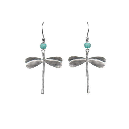Dragonfly Amazonite Earrings - One Color / One Size - Jewelry & Accessories - Earrings - Drop Earrings