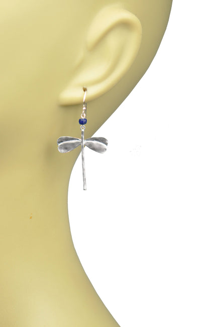 Dragonfly Lapis Lazuli Earrings - One Color / One Size - Jewelry & Accessories - Earrings - Drop Earrings