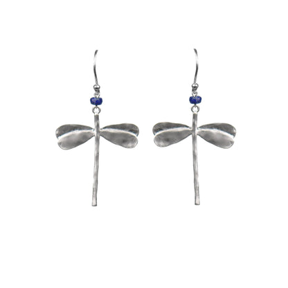 Dragonfly Lapis Lazuli Earrings - One Color / One Size - Jewelry & Accessories - Earrings - Drop Earrings