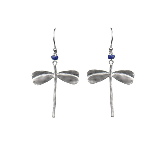 Dragonfly Lapis Lazuli Earrings - One Color / One Size - Jewelry & Accessories - Earrings - Drop Earrings