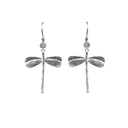 Dragonfly Mystic Labradorite Earrings - One Color / One Size - Jewelry & Accessories - Earrings - Drop Earrings