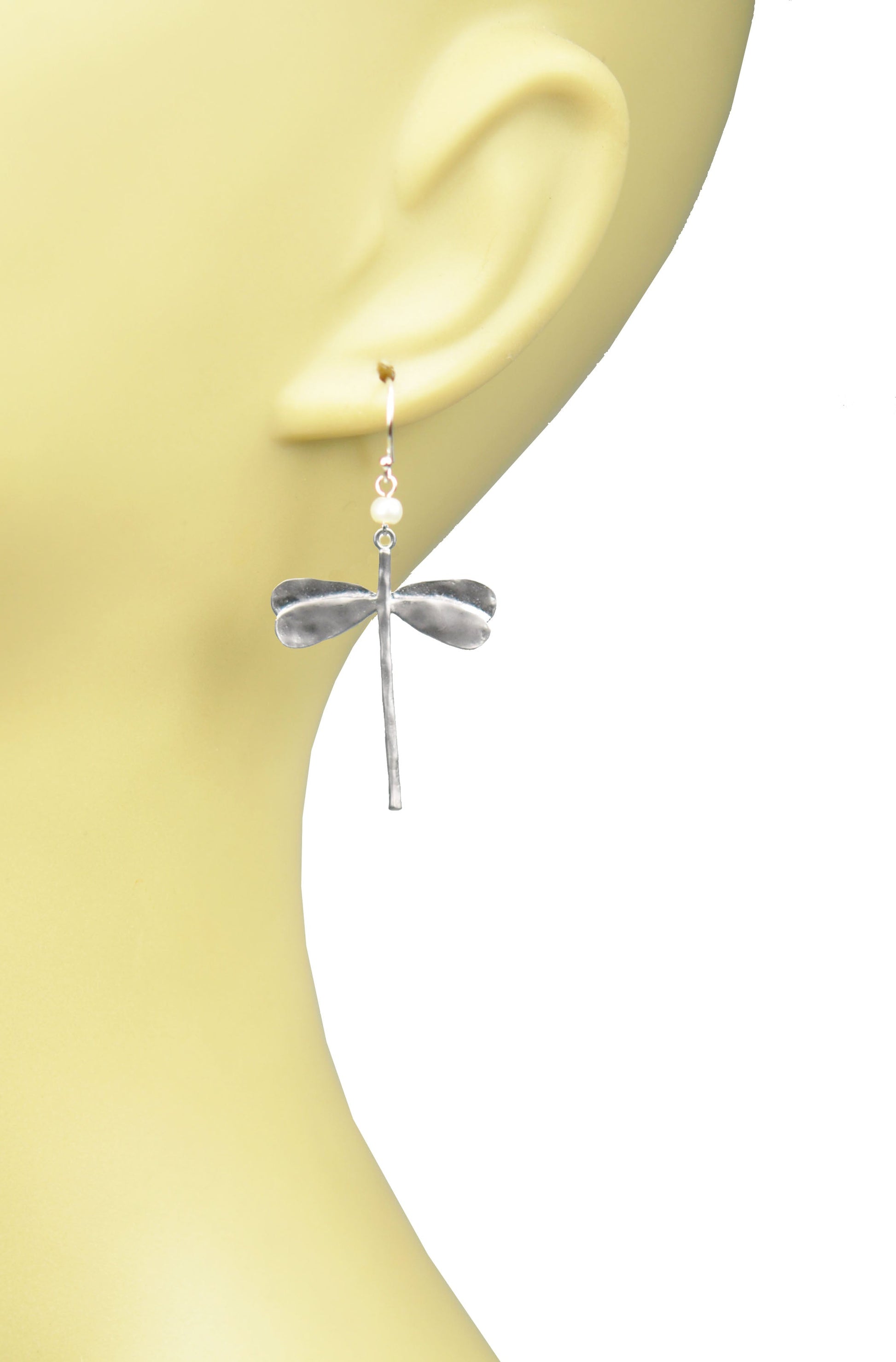 Dragonfly Pearl Earrings - One Color / One Size - Jewelry & Accessories - Earrings - Drop Earrings