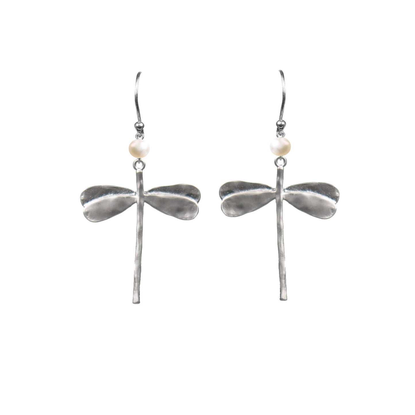 Dragonfly Pearl Earrings - One Color / One Size - Jewelry & Accessories - Earrings - Drop Earrings