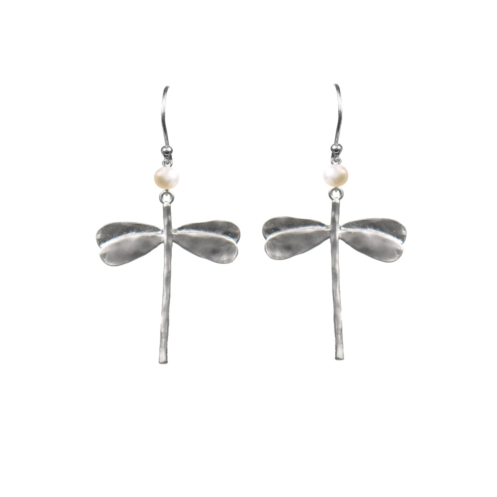 Dragonfly Pearl Earrings - One Color / One Size - Jewelry & Accessories - Earrings - Drop Earrings