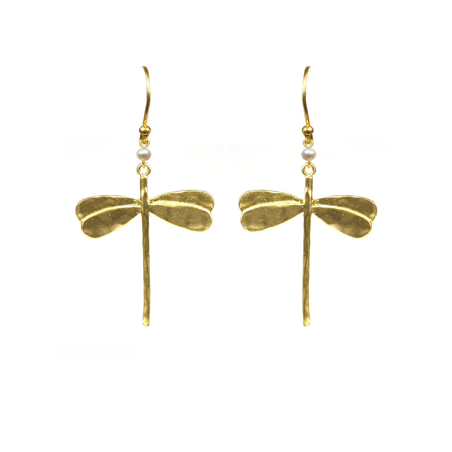 Dragonfly Pearl Earrings - One Color / One Size - Jewelry & Accessories - Earrings - Drop Earrings
