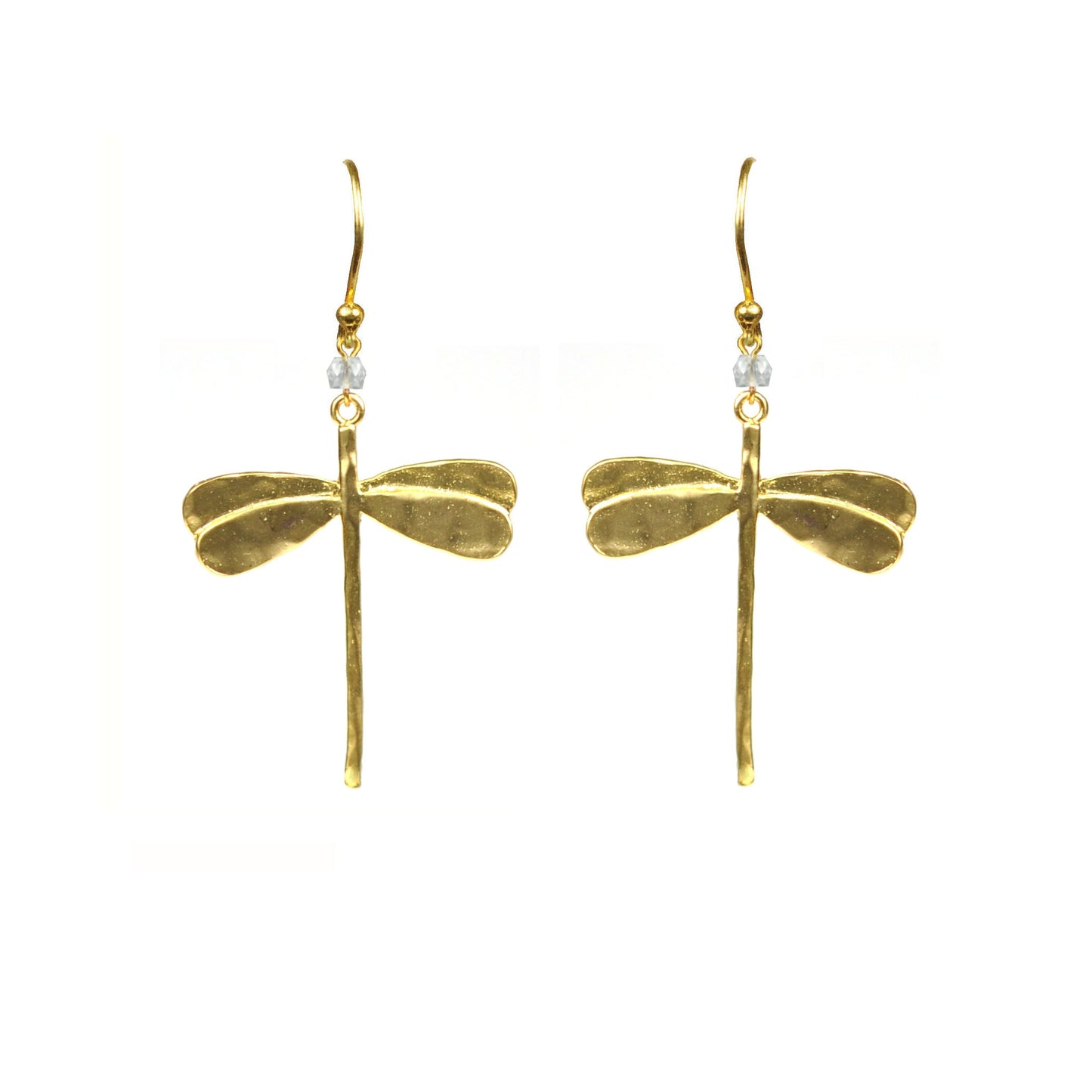 Dragonfly White Topaz Earrings - One Color / One Size - Jewelry & Accessories