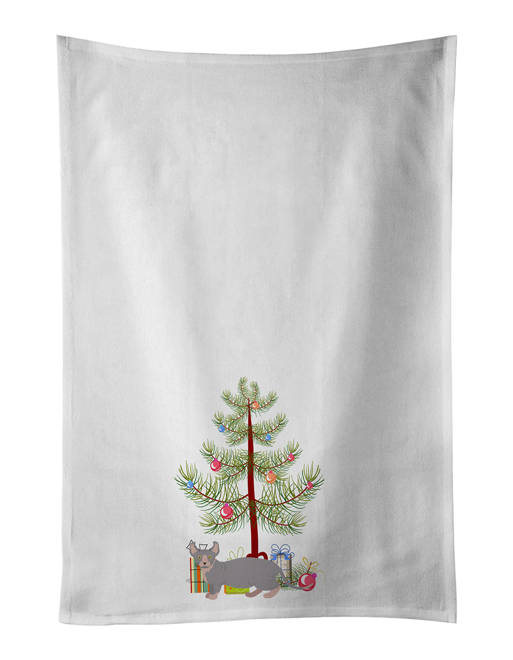 Dwelf Cat Christmas Kitchen Towel Set of 2 - One Color / One Size - Home & Garden - Home Textile - Towels