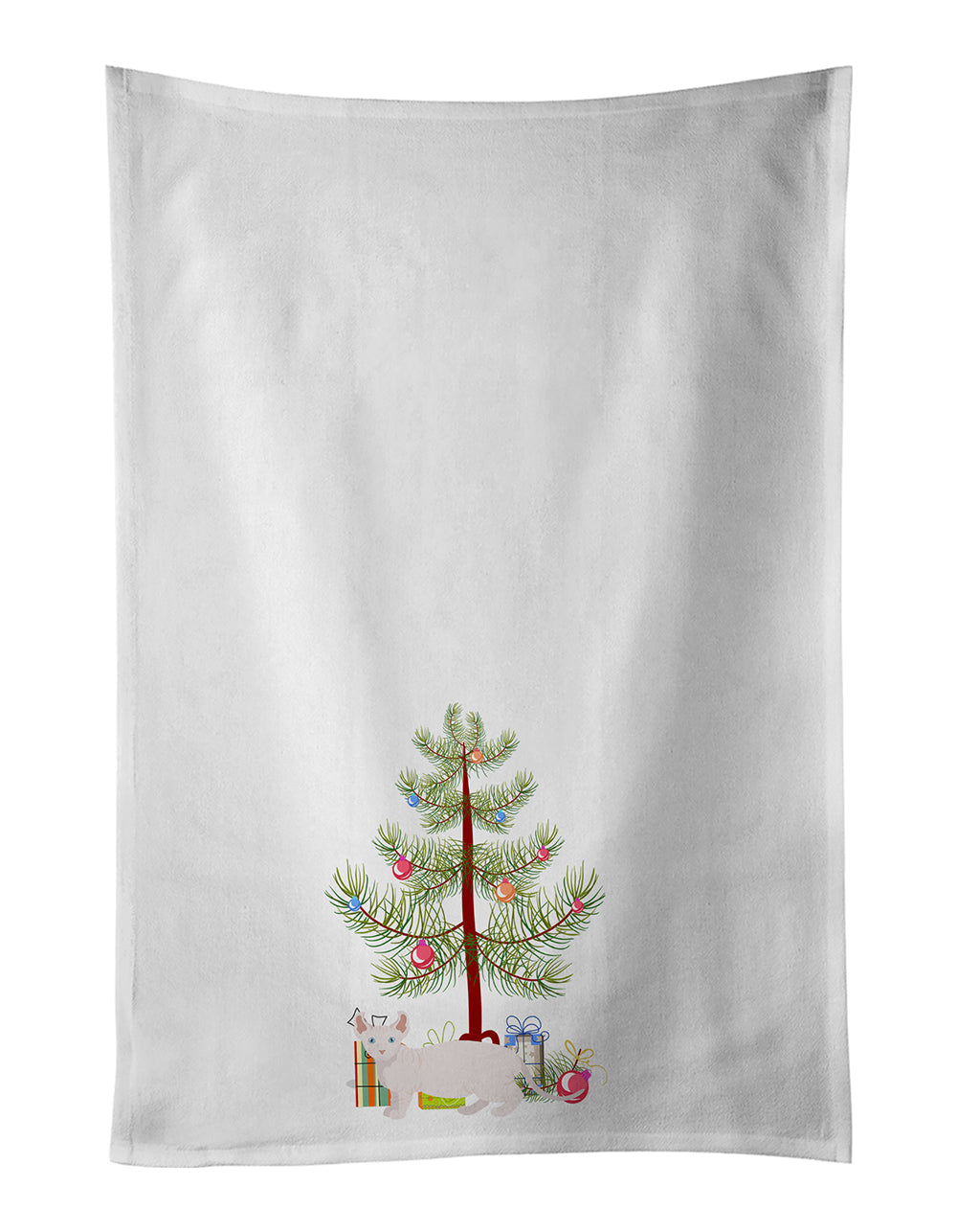Dwelf Cat Christmas Kitchen Towel Set of 2 - One Color / One Size - Home & Garden - Home Textile - Towels