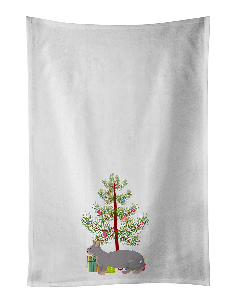 Dwelf Cat Christmas Kitchen Towel Set of 2 - One Color / One Size - Home & Garden - Home Textile - Towels