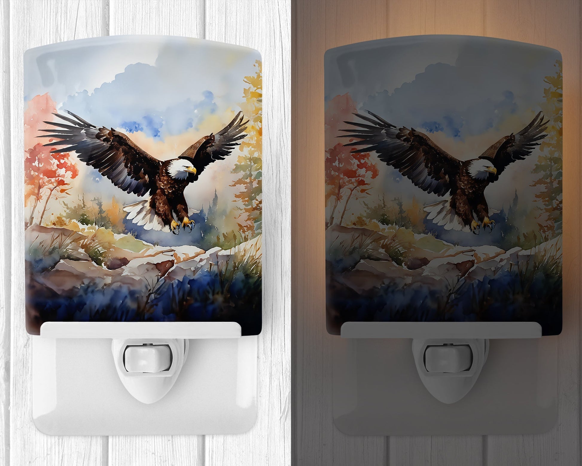 Eagle Ceramic Night Light - One Color / One Size - Home & Garden - Home Improvement - Lights & Lighting - Night Lights