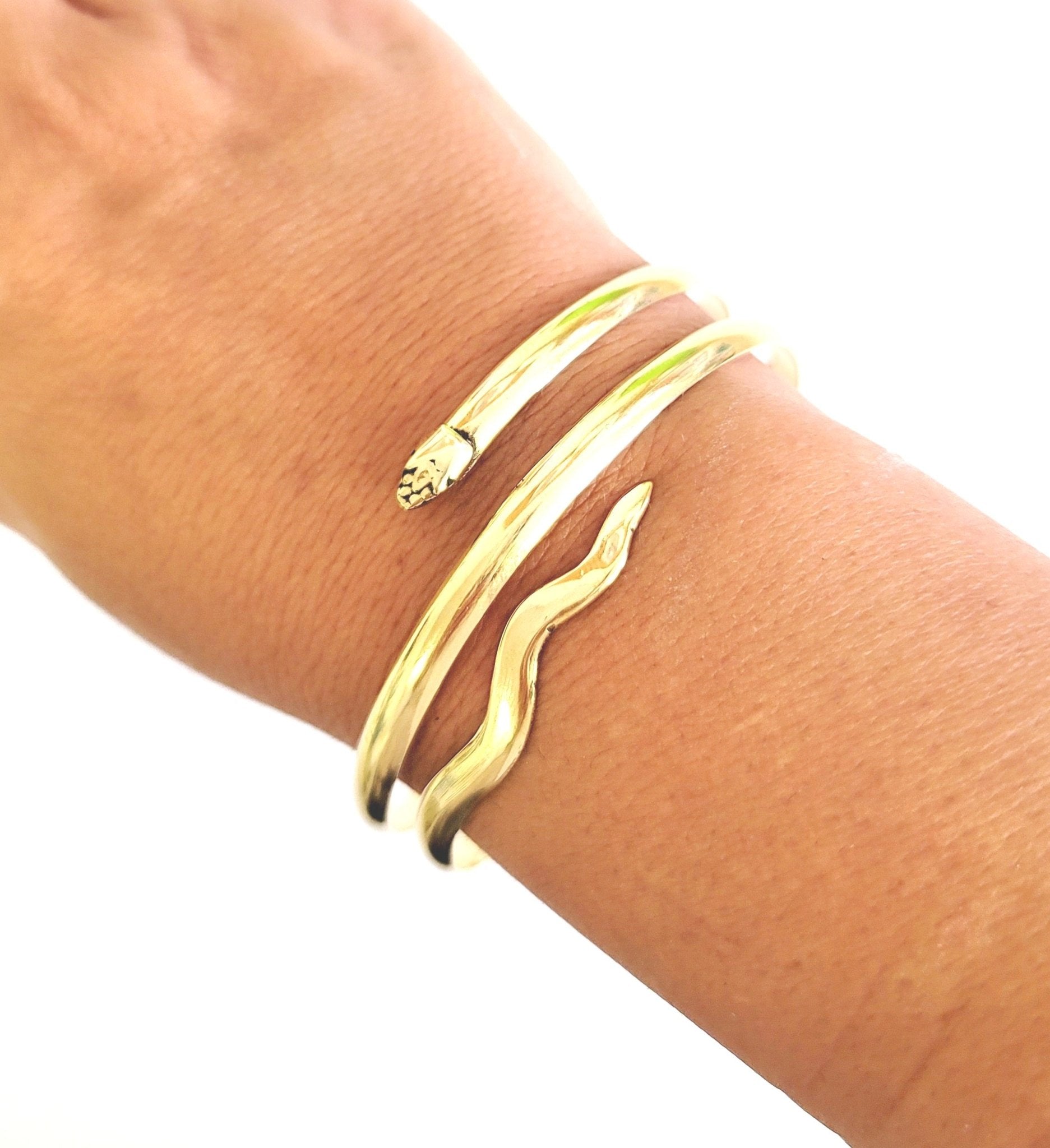 Egyptian Snake Semi Cuff Wrap Bracelet - One Color / One Size - Jewelry & Accessories - Bracelets & Bangles - Cuff