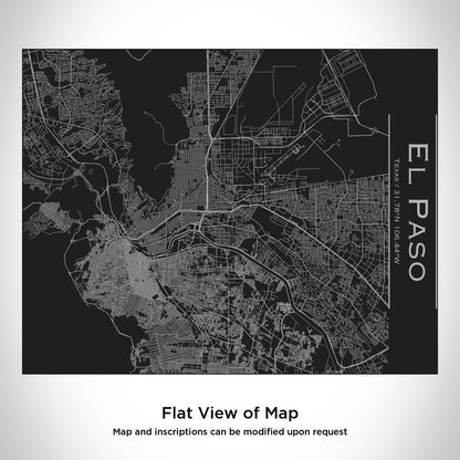 El Paso - Texas Map Bottle with Bamboo Top in Matte Black - Drinkware