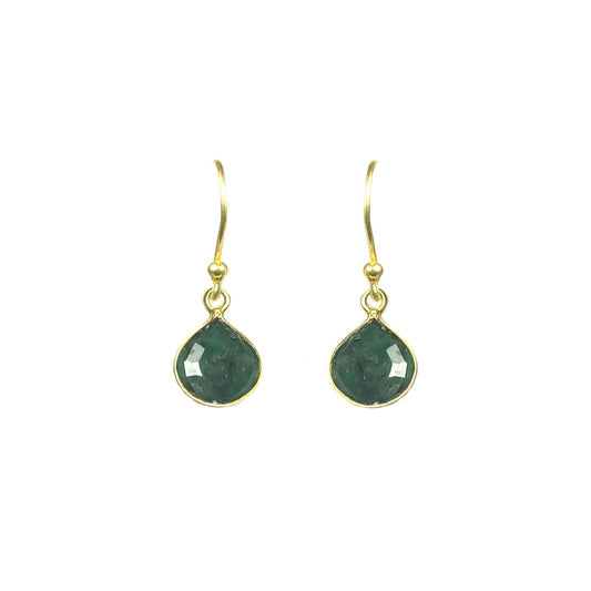 Emerald Bezel Drop Earrings - One Color / One Size - Jewelry & Accessories - Fine Jewelry - Earrings