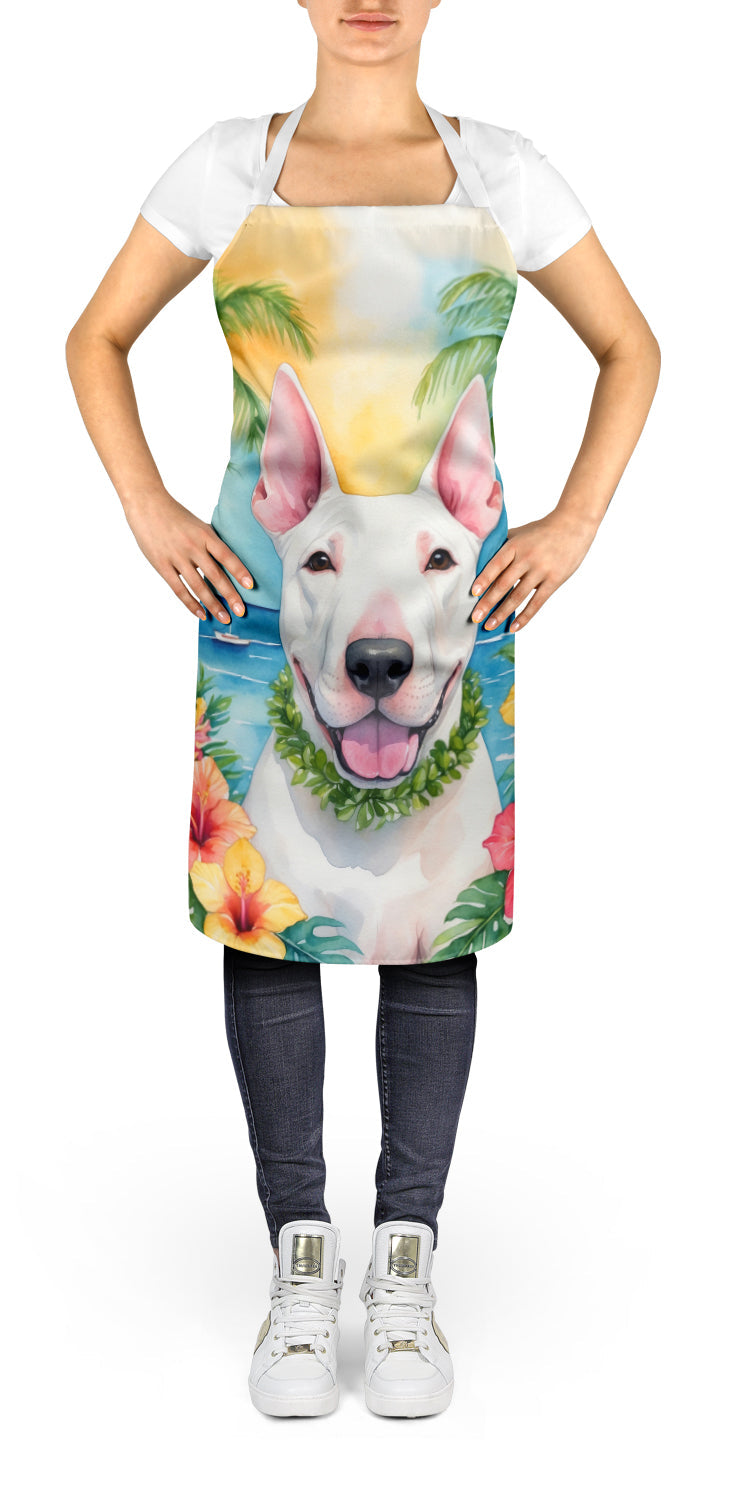 English Bull Terrier Luau Apron - One Color / One Size - Home & Garden - Kitchen Dining & Bar - Table Decoration &