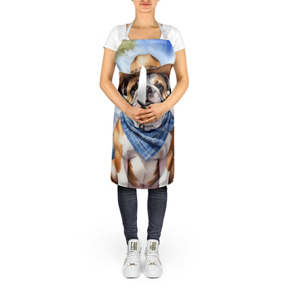 English Bulldog Cowboy Welcome Apron - One Color / One Size - Home & Garden - Kitchen Dining & Bar - Table Decoration &