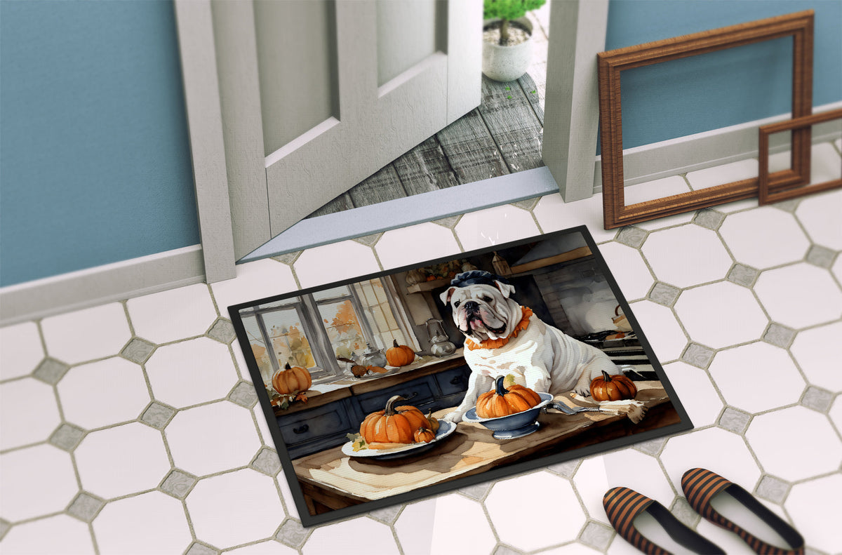 English Bulldog Fall Kitchen Pumpkins Doormat - One Color / One Size - Home & Garden - Home Textile - Carpets & Rugs