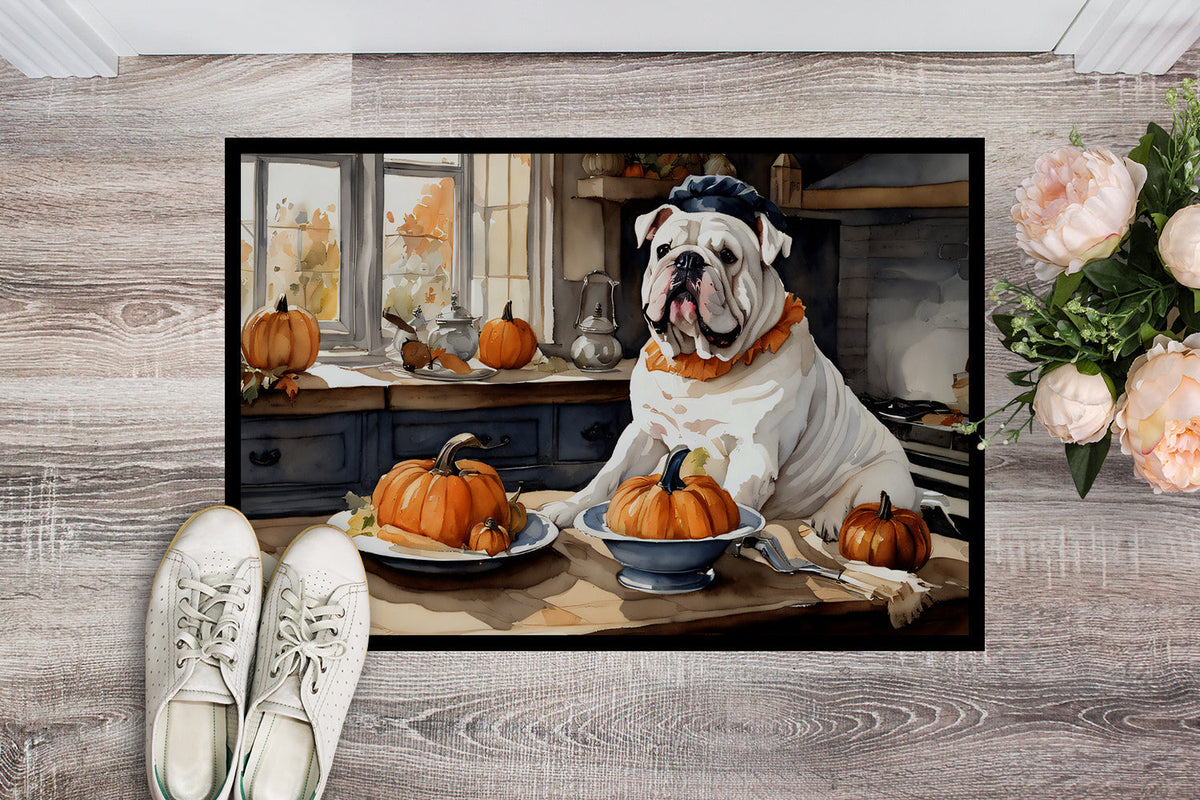 English Bulldog Fall Kitchen Pumpkins Doormat - One Color / One Size - Home & Garden - Home Textile - Carpets & Rugs