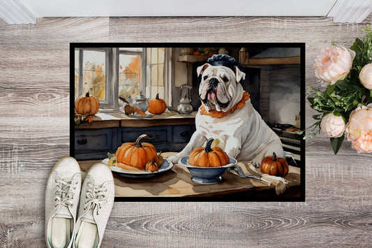English Bulldog Fall Kitchen Pumpkins Doormat - One Color / One Size - Home & Garden - Home Textile - Carpets & Rugs