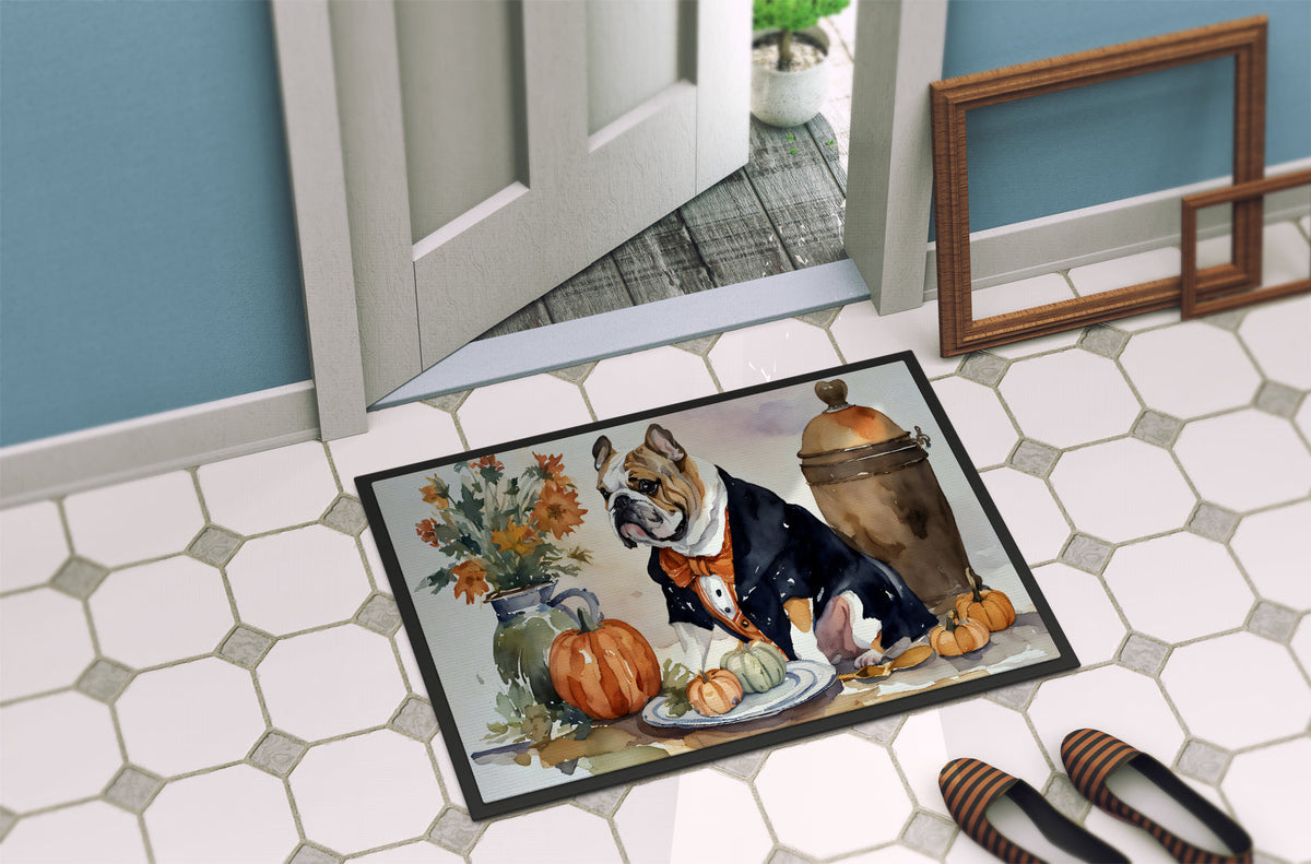 English Bulldog Fall Kitchen Pumpkins Doormat - One Color / One Size - Home & Garden - Home Textile - Carpets & Rugs