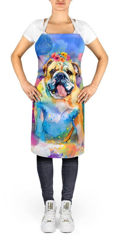 English Bulldog Hippie Dawg Apron - One Color / One Size - Home & Garden - Kitchen Dining & Bar - Table Decoration &