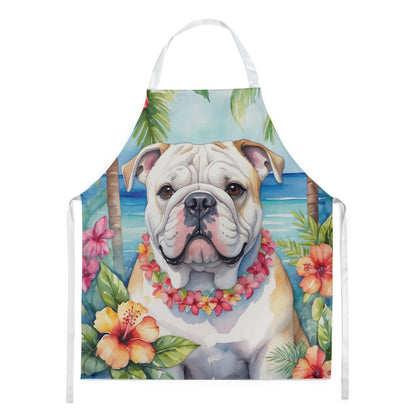 English Bulldog Luau Apron - One Color / One Size - Home & Garden - Kitchen Dining & Bar - Table Decoration &