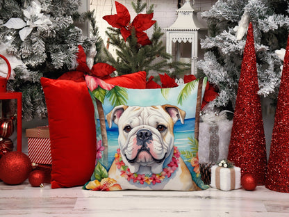 English Bulldog Luau Throw Pillow - One Color / One Size - Home & Garden - Home Textile - Pillows