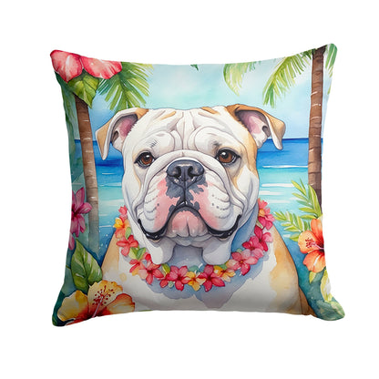 English Bulldog Luau Throw Pillow - One Color / One Size - Home & Garden - Home Textile - Pillows
